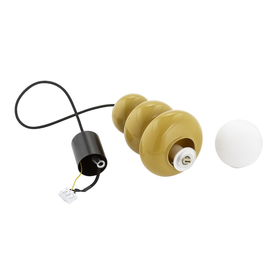 Lampa wisząca Orlando Plus musztardowa z kulami G9 IP44