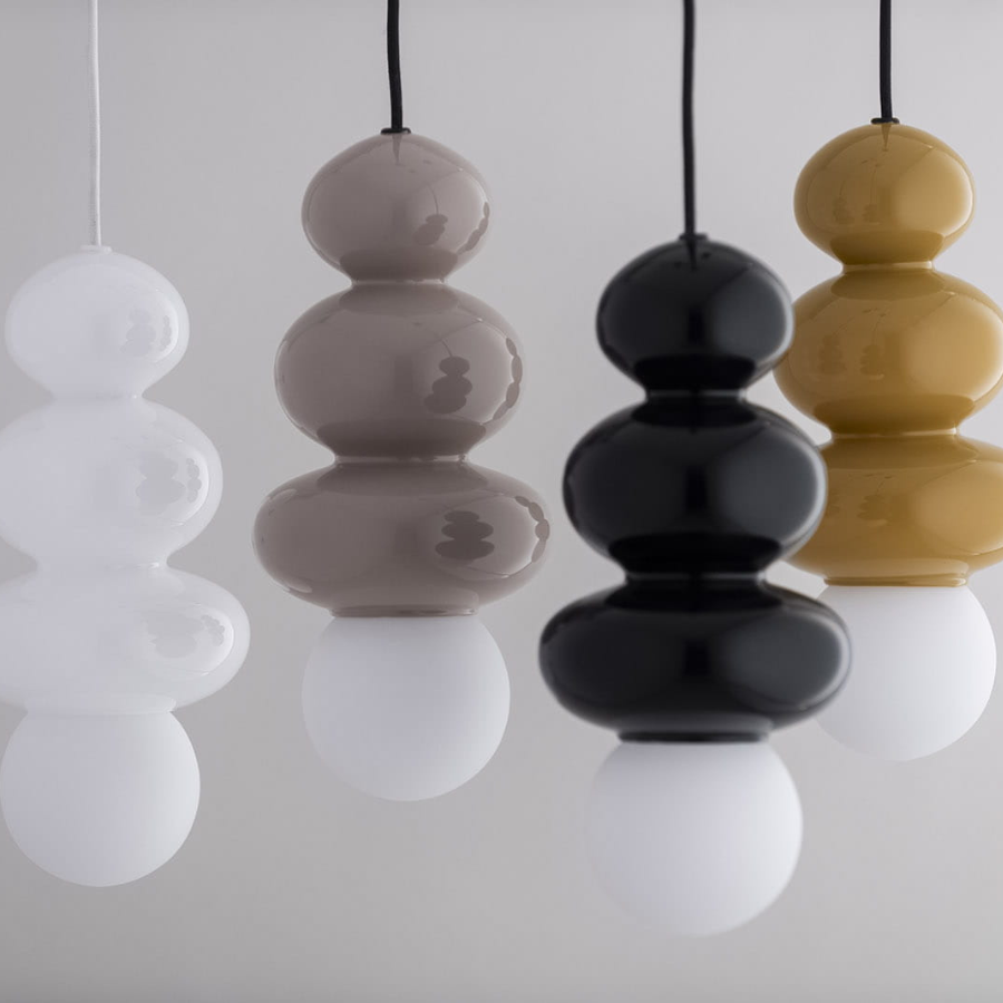 Lampa wisząca Orlando Plus musztardowa z kulami G9 IP44