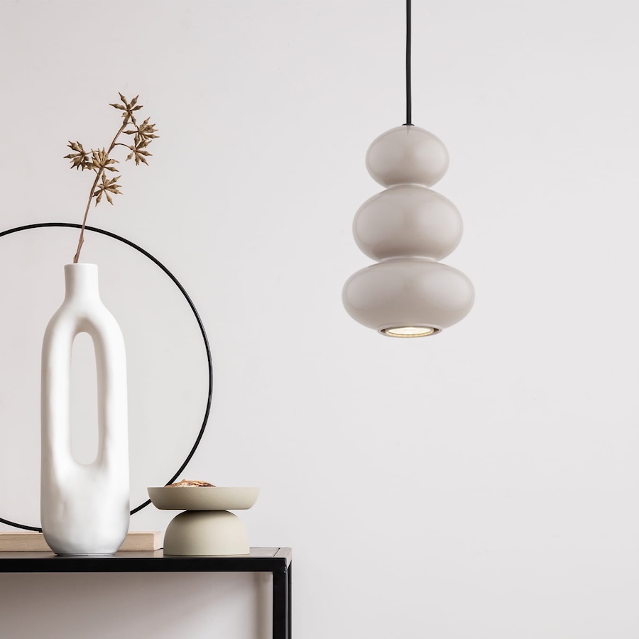 Lampa wisząca Orlando szara – nowoczesny design z kamiennymi kulami