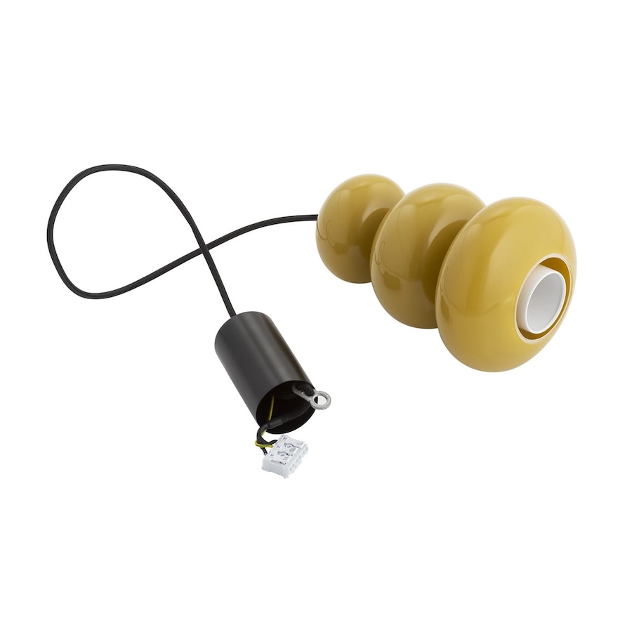 Lampa wisząca Orlando z musztardowego szkła GU10 – styl retro z nowoczesnym akcentem