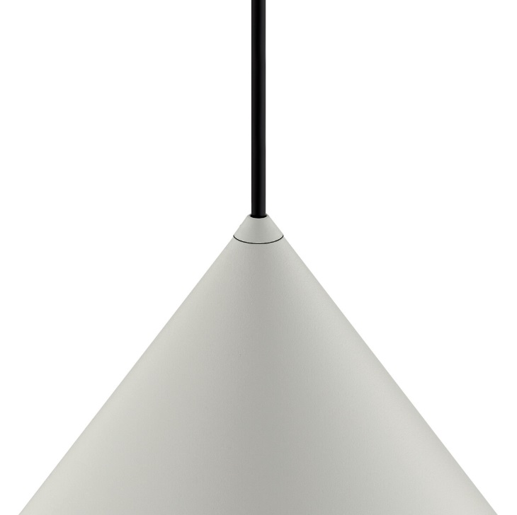 Lampa wisząca Zenith S jasnoszara ze stożkowym kloszem GU10