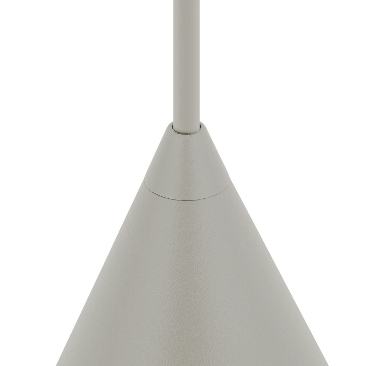 Lampa wisząca Zenith XS japandi stożek jasnoszary GU10