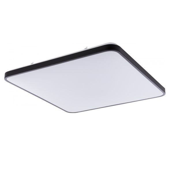 Plafon LED Agnes 64W 6000lm 4000K IP44 Czarny Płaski 64cm