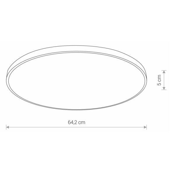 Plafon LED Agnes PRO 64W biały 4000K IP44 64 cm