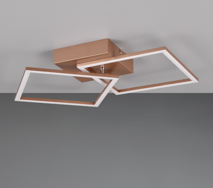 Plafon LED Trail 20W miedziany – regulowany, ciepłe światło 3000K