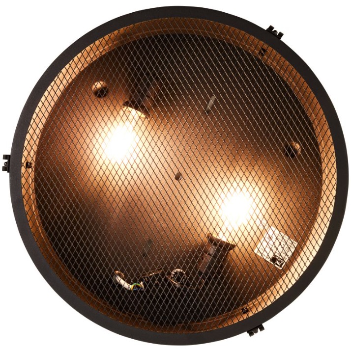 Plafon sufitowy Zois 42 loft z dekoracyjną kratką, 2xE27, 42 cm