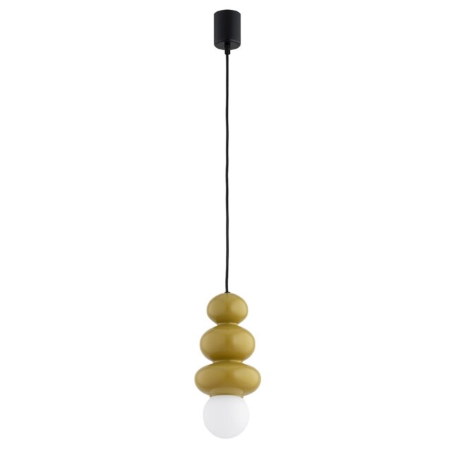 Lampa wisząca Orlando Plus musztardowa z kulami G9 IP44