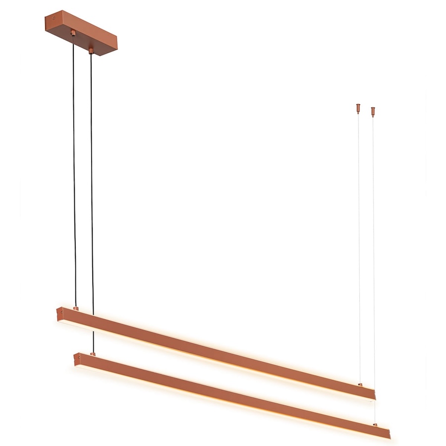 Lampa wisząca LED Miami miedziana 2x120 cm 6260 lm ciepłe światło
