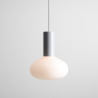 Lampa wisząca Flo Grey 26 z organicznym kloszem szklanym E14 IP20