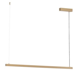Lampa wisząca LED Miami 120 cm – złota, drewniana, nad stół
