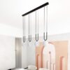 Lampa wisząca Glam 4 z mlecznymi kulami na złotym łuku E14