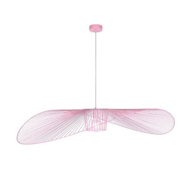 Lampa wisząca Kapelusz różowy ażurowy klosz E27 60W IP20