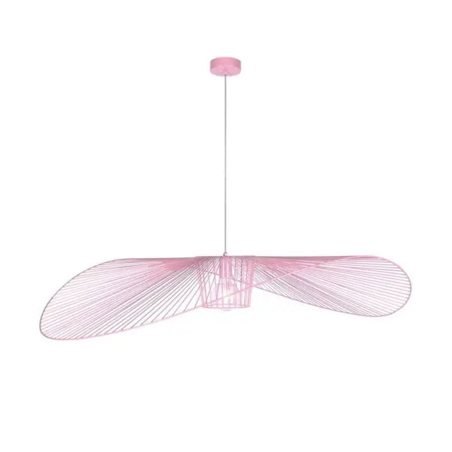 Lampa wisząca Kapelusz różowy ażurowy klosz E27 60W IP20