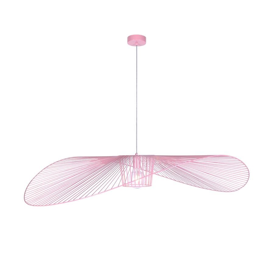 Lampa wisząca Kapelusz różowy ażurowy klosz E27 60W IP20