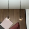 Lampa wisząca Cosmo z przezroczystym szklanym kloszem E14