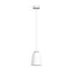 Lampa wisząca Bolero biała z drewnianym detalem E27 IP20