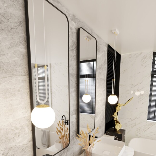 Lampa wisząca Glam biało‑złota kula E14 IP20