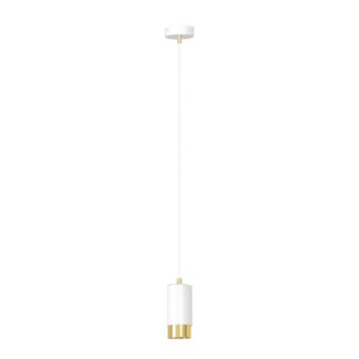 Lampa wisząca Fumiko biało‑złota tuba GU10 10W IP20