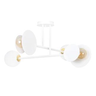 Biały żyrandol Minerva 4 z regulacją wysokości i 4 punktami E14/E27