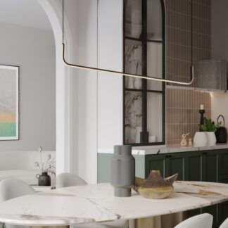 Czarna lampa wisząca LED Lineform 20W 3200K – smukła i nowoczesna