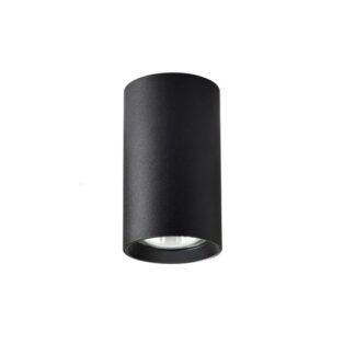 Czarna lampa sufitowa Manacor 13 natynkowa tuba GU10 IP20