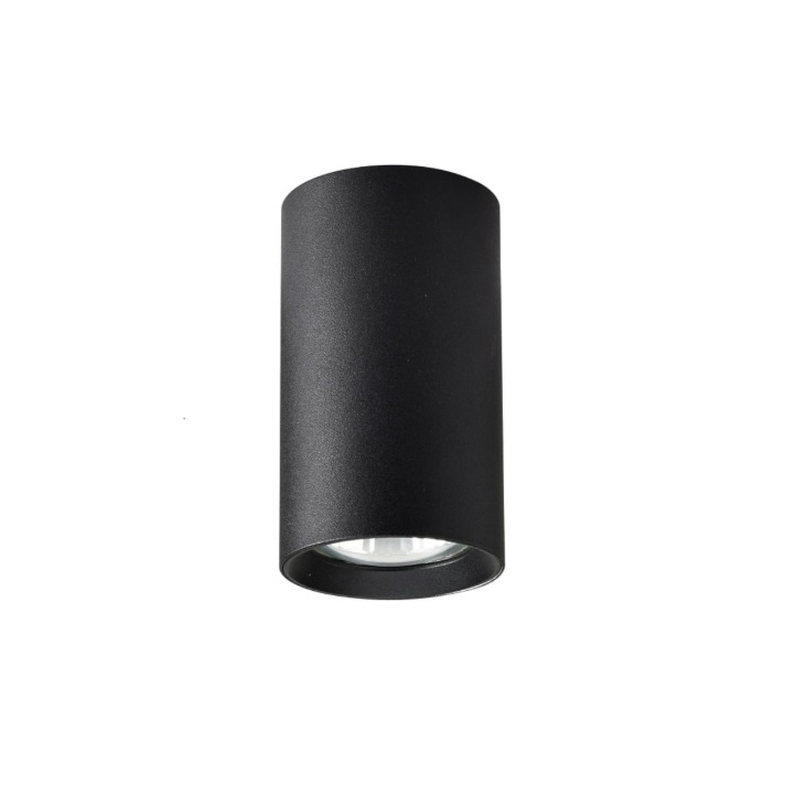 Czarna lampa sufitowa Manacor 13 natynkowa tuba GU10 IP20