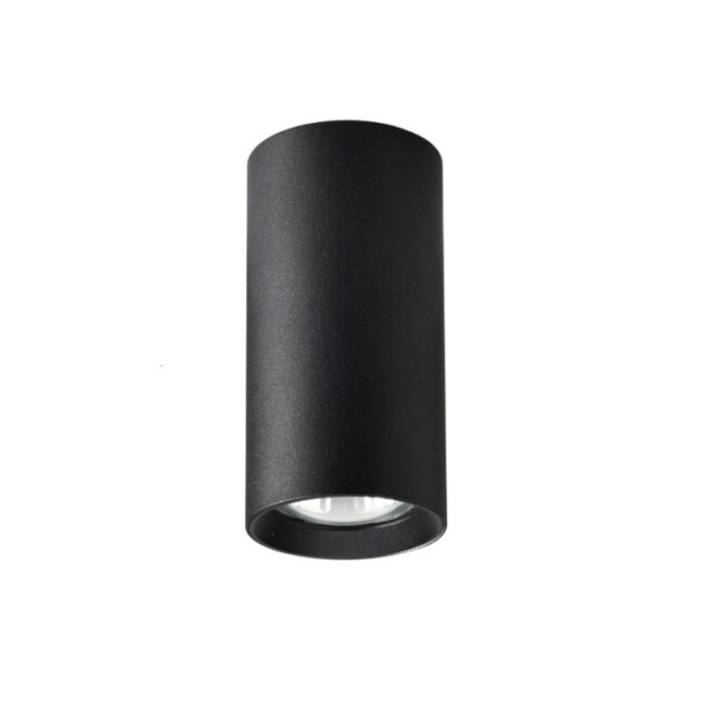 Czarna lampa sufitowa tuba Manacor 17 GU10 10W IP20
