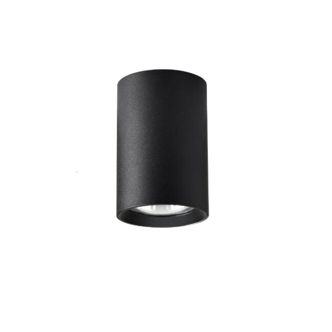 Czarna lampa sufitowa Manacor 9 – metalowa tuba GU10 IP20