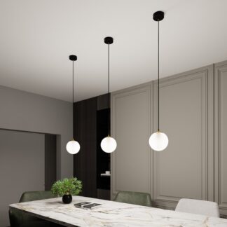 Lampa wisząca Royal czarno-złota z kloszem E14 IP20 – eleganckie oświetlenie nad stół