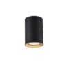 Tuba sufitowa Manacor 9 czarno-złota GU10 10W IP20