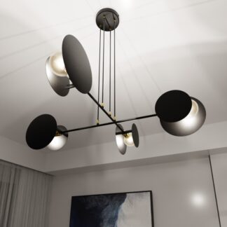 Lampa sufitowa Idea czarna z regulacją i 4 źródłami E27