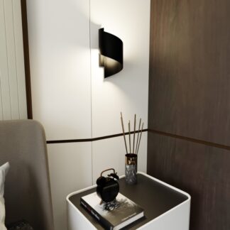 Kinkiet Spiner czarny spiralny metalowy G9 8W IP20