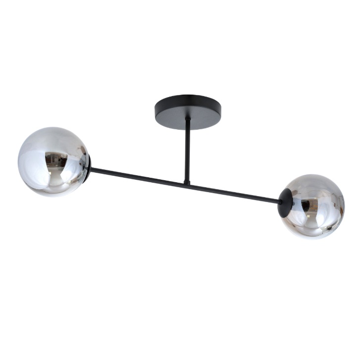 Sufitowa lampa Roma 2 z lustrzanymi srebrnymi kloszami E14