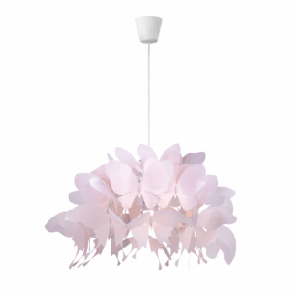 Lampa sufitowa dziecięca Farfalla z akrylowymi motylami w pudrowym różu E27 60W IP20