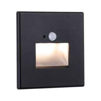 Oprawa schodowa LED EDGE 1,2W z czujnikiem ruchu – czarna, ciepła barwa 2700K