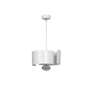 Lampa wisząca Vixon E27 15W z falowanym białym kloszem IP20