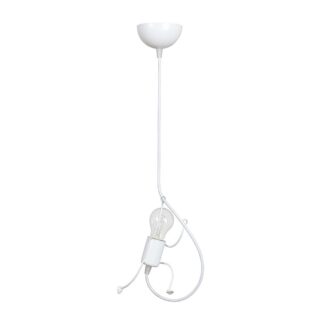 Lampa wisząca dla dzieci Bobi w białym kolorze – urocza i bezpieczna