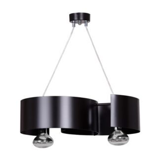 Lampa wisząca Vixon 2 czarna metalowa z dwoma źródłami E27