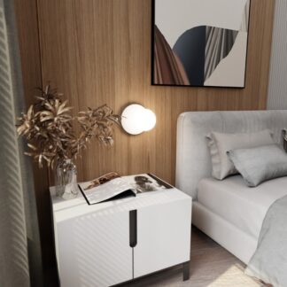 Kinkiet Oslo z mlecznobiałą kulą E14 – minimalistyczne oświetlenie ścienne IP20