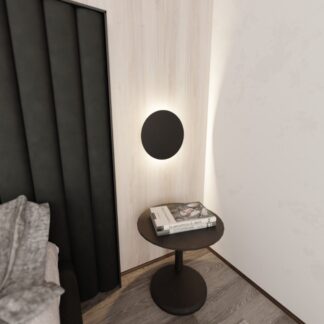 Kinkiet ścienny Emibig Form 2 czarny płaski z gniazdem G9 IP20