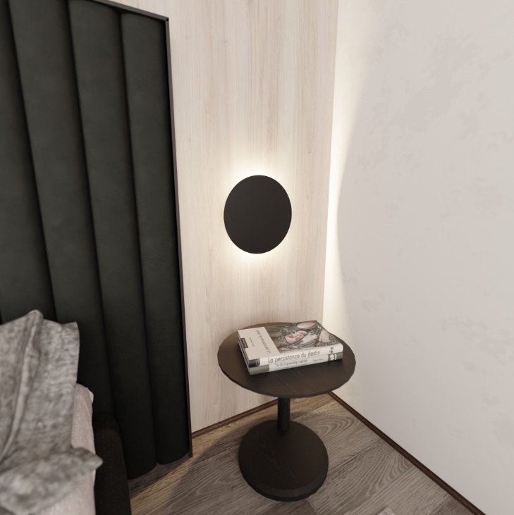 Kinkiet ścienny Emibig Form 2 czarny płaski z gniazdem G9 IP20