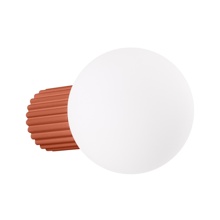 Kinkiet łazienkowy Halo IP44 terracotta z kulistym kloszem G9