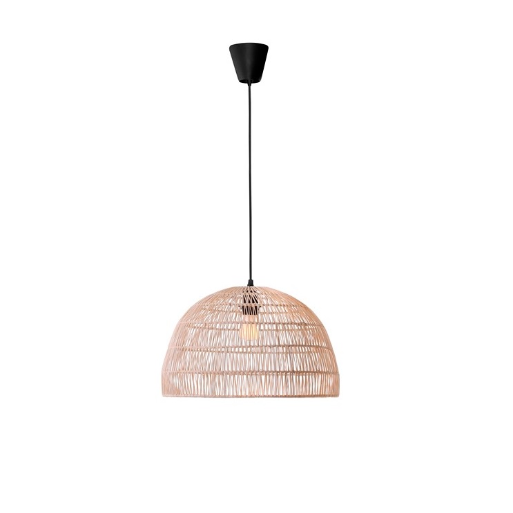 Lampa wisząca rattanowa Zoreli 40 cm beżowa E27