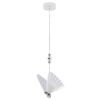 Srebrna lampa wisząca LED Mariposa CCT 8W art deco – regulowana barwa światła