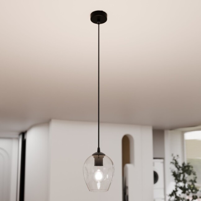 Lampa wisząca Istar ze szklanym, przezroczystym kloszem E27