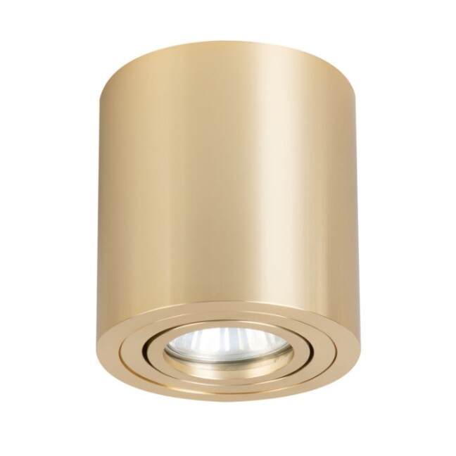 Złota lampa natynkowa Tulon z regulowaną tubą GU10 IP20
