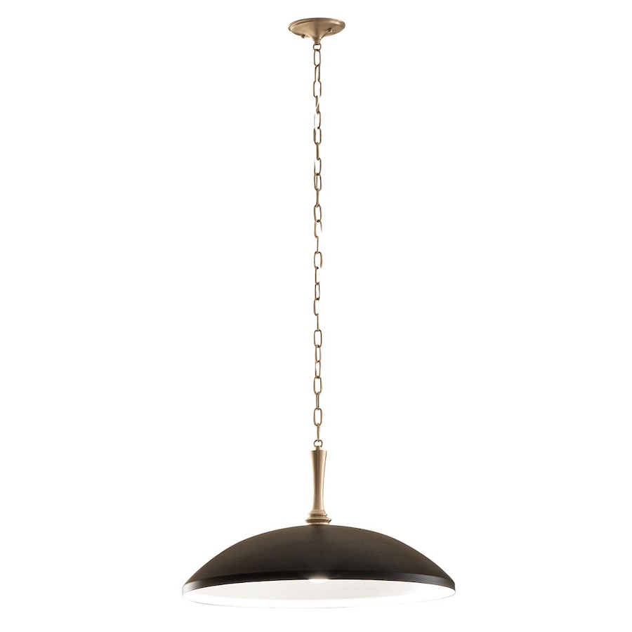 Lampa wisząca Delarosa czarno‑złota 50 cm E27 – elegancki klosz w stylu modern farmhouse