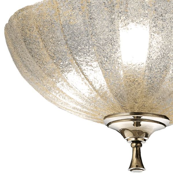 Szklany klosz Granada w kolorze patyna połysk – elegancki plafon IP20