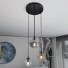 Lampa wisząca Cosmo Premium 3 z trzema kulami szklanymi E14