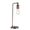 Industrialna lampa stołowa Hal E27 40W stal w kolorze cyny i miedzi z włącznikiem w podstawie